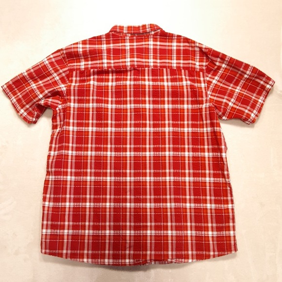 Hobbs Creek Mens Short Sleeve Button Shirt Sz.XL/Red Plaid/Textured Cotton - Picture 2 of 10